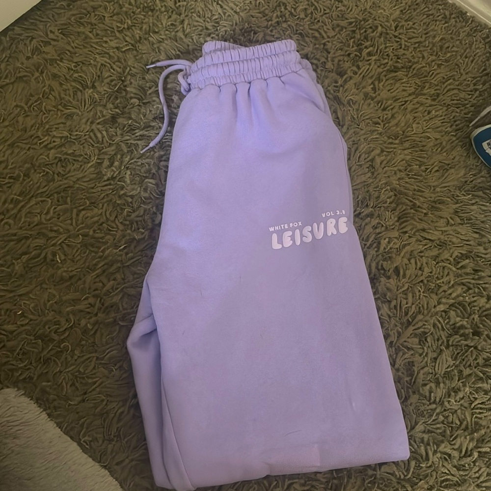 Purple White Fox Leisure Sweatpants